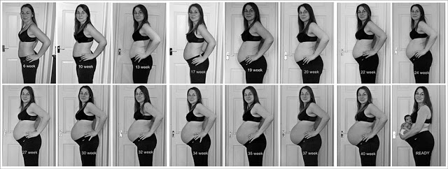 rosnący brzuch ciążowy